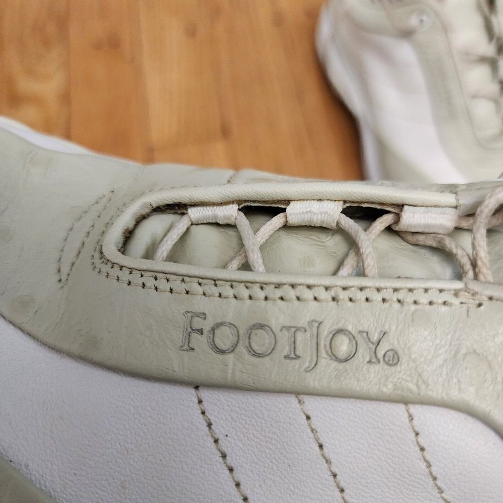 FootJoy Contour Series Womens Size‎  7 M Golf Shoes Oxfords Leather White/Beige - Picture 14 of 15